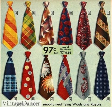 Men's Ties History of the 1920s to 1970s