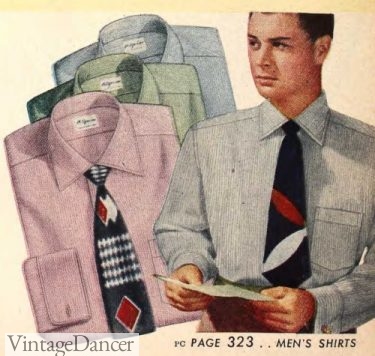 1950s mens dress shirts and neckties