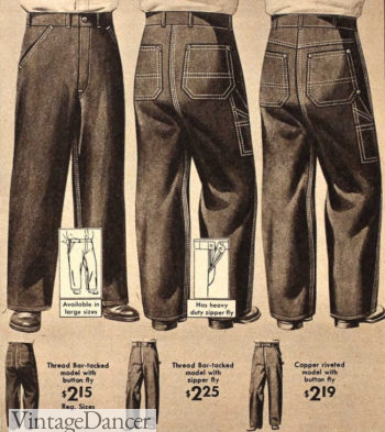1950 dark denim blue jeans
