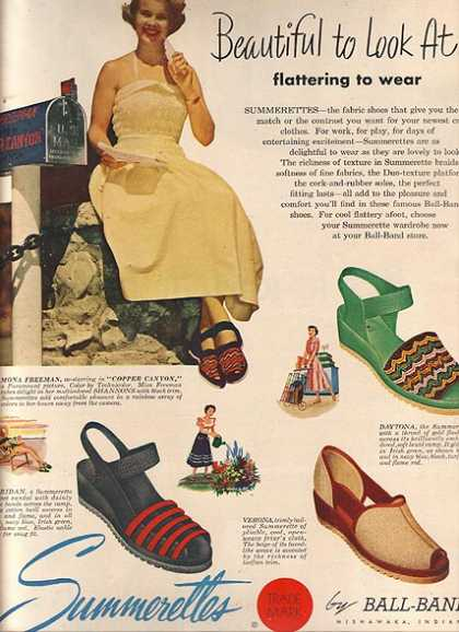 1950s wedge sandals