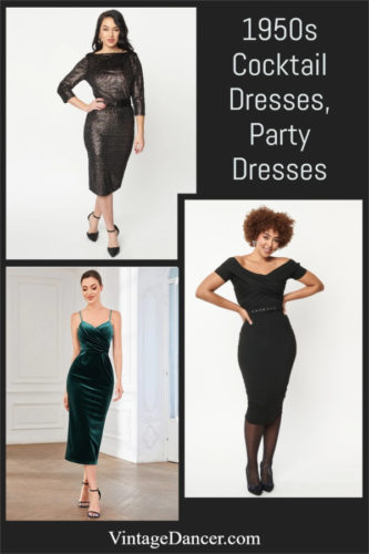 1950s style party dresses cocktail dresses black wiggle dresses
