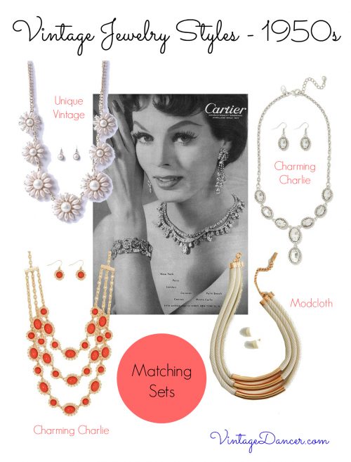 Coordinate an outfit with these matching sets of jewelry.