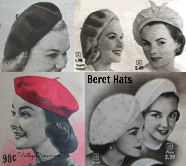 1950s Womens Hats by Style