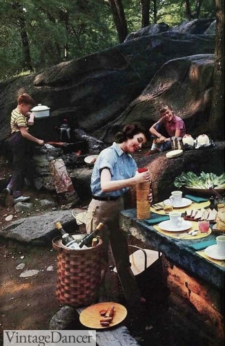1950s camping
