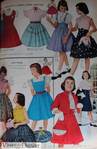 1958 kids girls clothing outfits