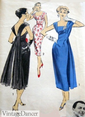 1950s wiggle dress, cocktail dresses