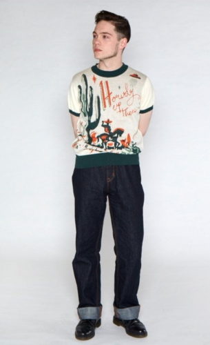 1950s Men’s Outfit Inspiration | Clothing Ideas Novelty Knitwear  AT vintagedancer.com