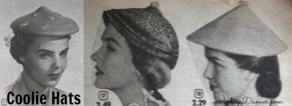1950s Coolie Hats, Flying Saucer hats women Asian hats