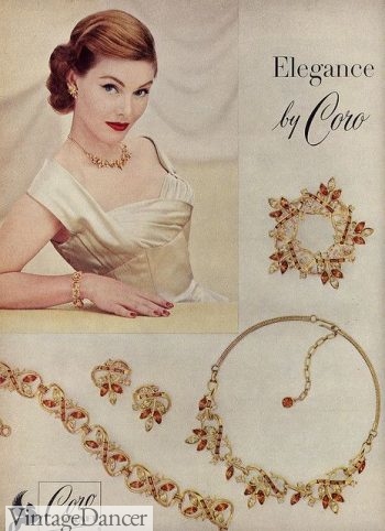 1950s gold and ruby jewelry