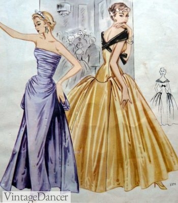 50s style evening dresses