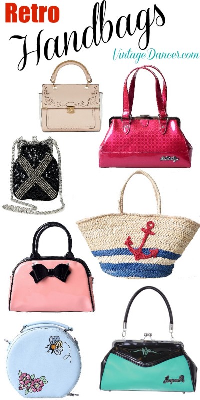 Shop retro vintage fun handbags and purses at Vintagedancer com