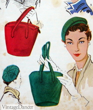 1950 sewing pattern for hats and bags