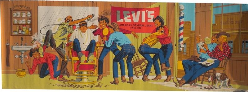 1950s Levi's ad western wear jeans vintage