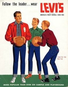 1950s Levis ad for dad and students