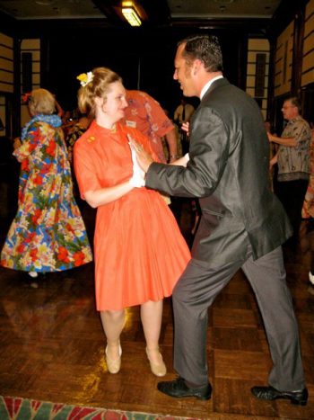 What to wear to a vintage swing dance - 1950s 1960s Mad Men era clothing is comfortable and colorful!