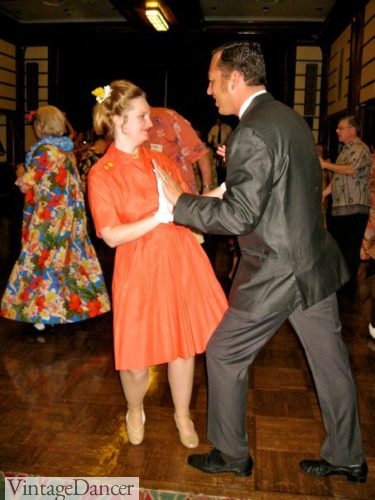 Swing dancing in my vintage 50s dress