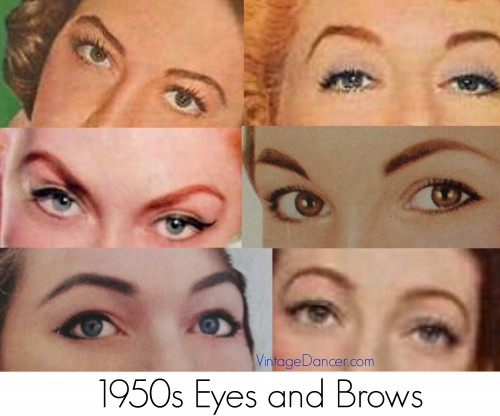 1950s makeup, 1950s Eyebrow shapes