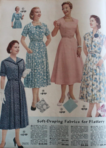 1950s mature mrs women's dresses short sleeves