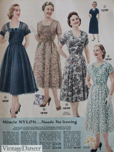 1950s mature mrs women's dresses florals