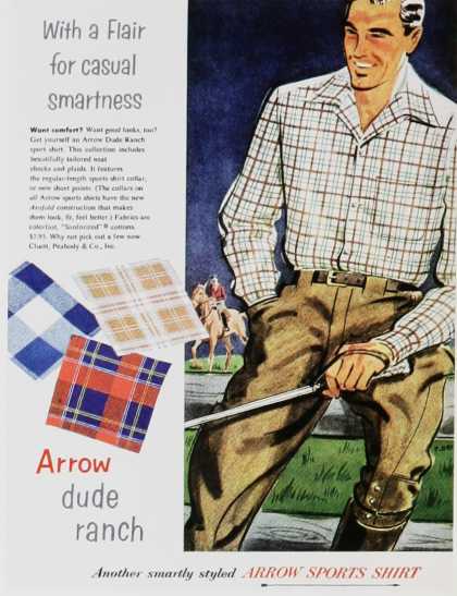 1950s Men’s Shirt Styles – Casual, Gaucho, Camp, Bowling