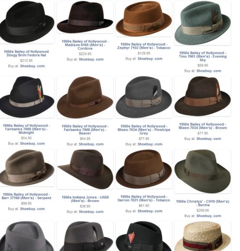 1950s Men's Hats Styles & History