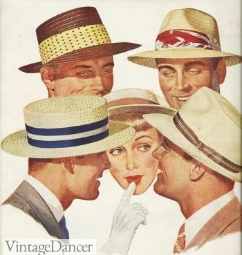 vintage mens 1950 hats