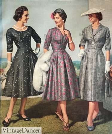 1950s cocktail dresses, 1950s party dresses