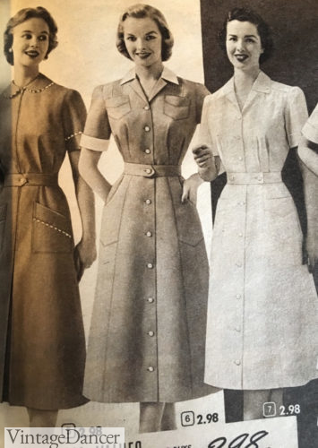 1950s uniforms, waitress dress, nurse