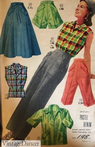 1950s wide leg pants