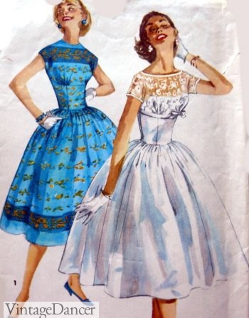 Party dress or wedding dress? They looked identical in the late 50s