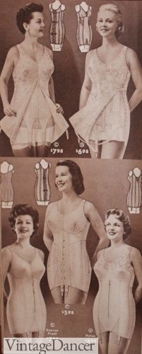 1950s plus size lingerie: corsets