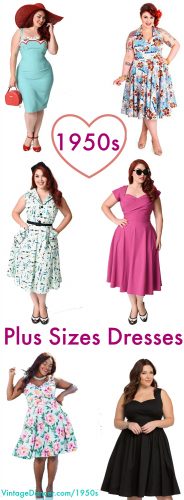 1950s Plus Size Dresses for Sale at VintageDancer