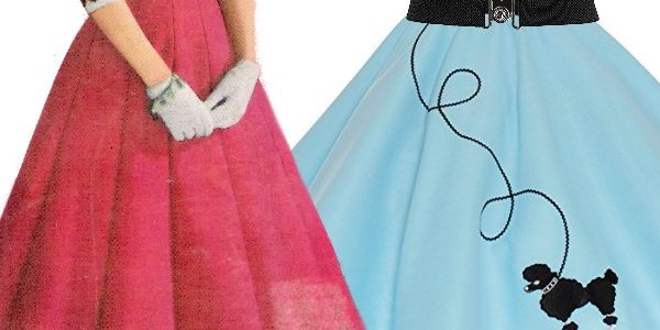 50s Felt skirt (L) and poodle costume (R)
