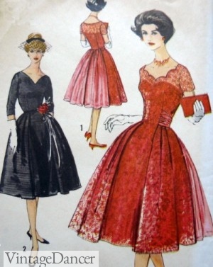 Late 1950s cocktail party dresses