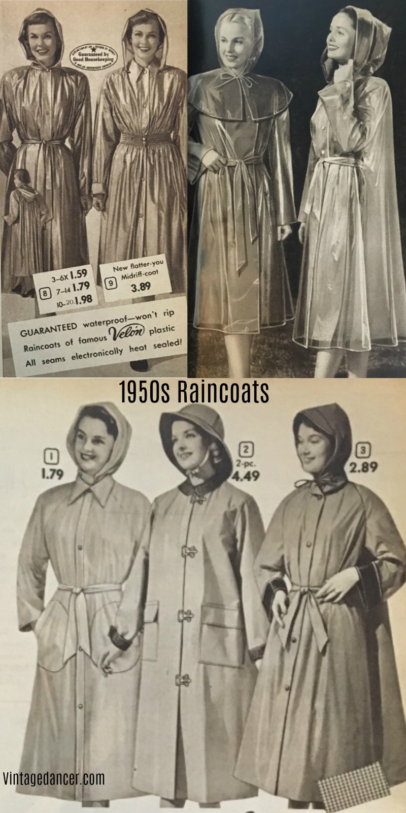 History of Vintage Raincoats, Jackets and Capes for Women