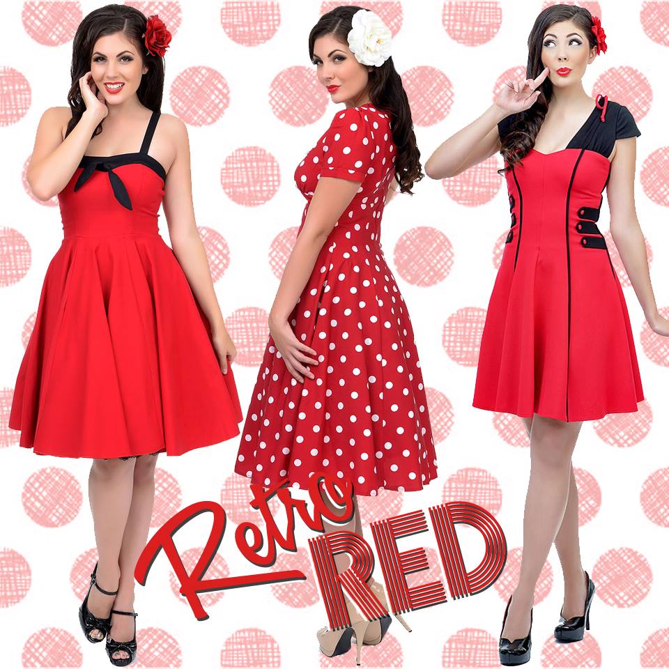 vintage inspired valentines day dresses in red