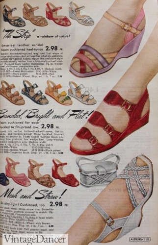 1950s sandals retro sandals