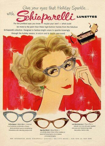 1950s Schiaparelli designer glasses