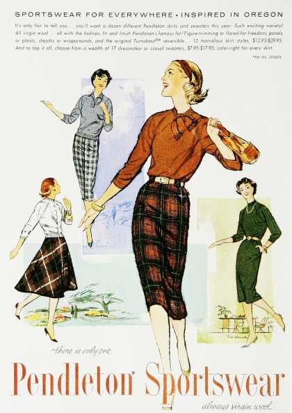 1950s pencil skirts by pendleton