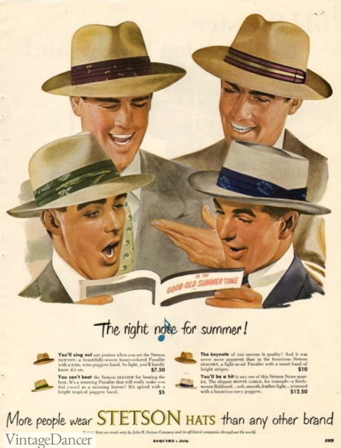 1950s Men's Hats Styles & History