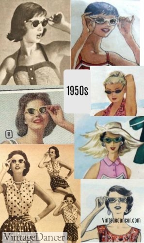 1950s Sunglasses- early to late styles at VintageDancer