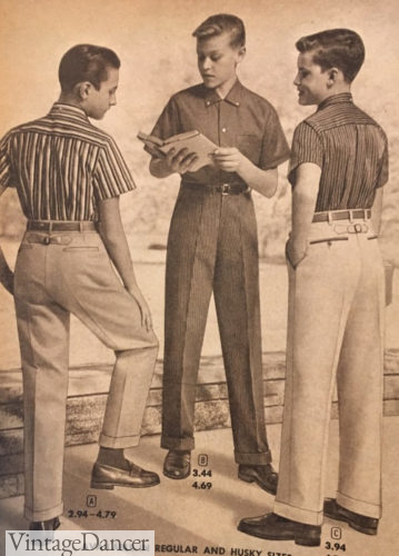 1959 slim pants with belt back