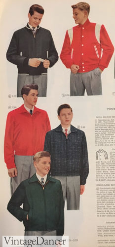 1956 teen boy gabardine jackets