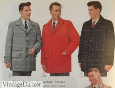 1956 overcoats, hip length wool coats