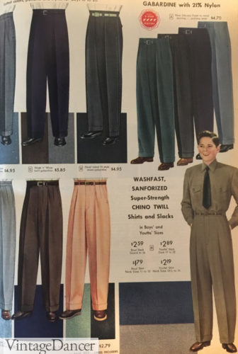 1957 dressy trousers teen boys