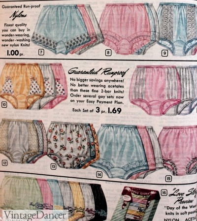 1950s underwear women panties