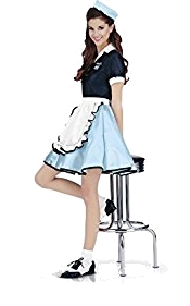 50s car hop, diner girl costume, waitress outfit