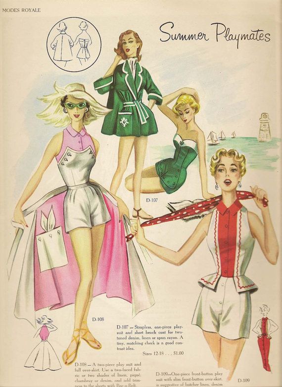 Vintage Summer Clothes, Beach Outfits