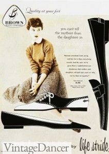1950s ballet flat shoes