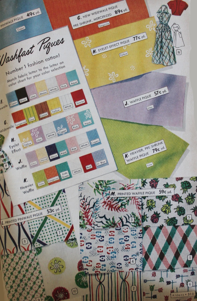 1950s Fabrics & Colors in Fashion